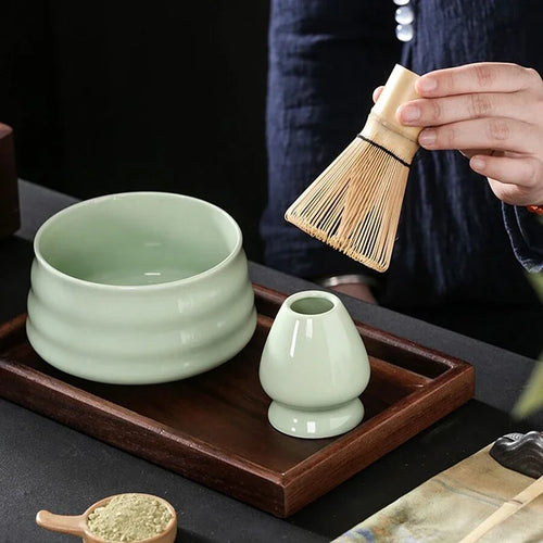 Matcha Set Green Size One Size Bamboo Ceramic