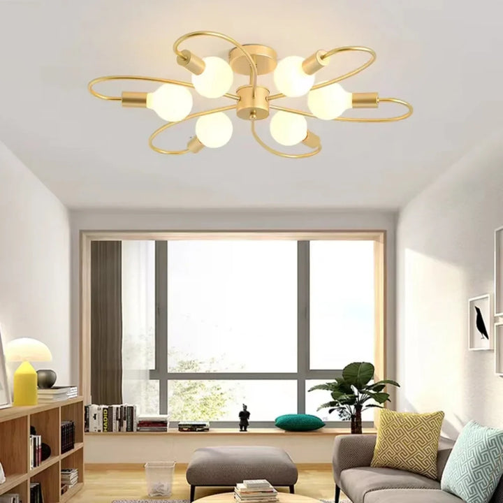 Modern LED Ceiling Lights - Industrial Iron Black/Golden Nordic Minimalist | Kalsten