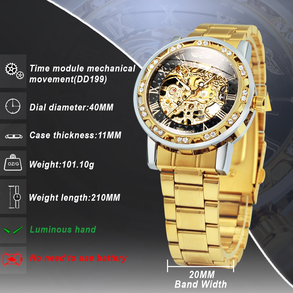 Kalsten | Luminous Mechanical Titan Skeleton Watch