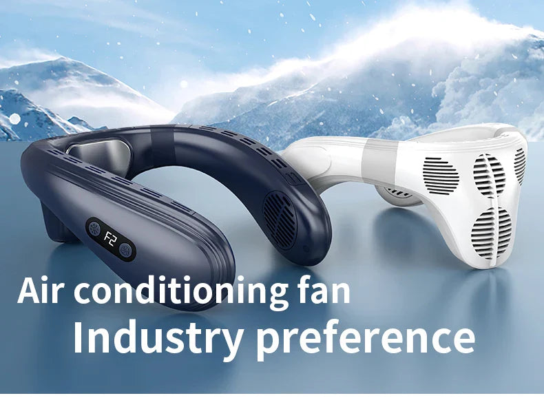 Portable Neck Fan 5200mAh – Rechargeable Wearable Semiconductor Cooling Fan, Personal Outdoor Neck Air Conditioner | Kalsten