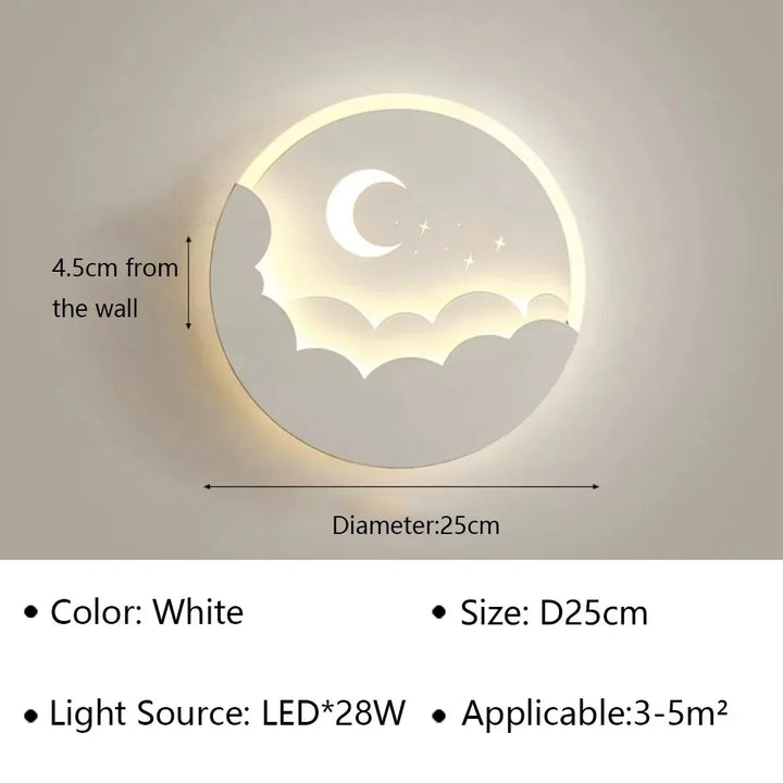 LED wall light with moon and stars | Kalsten
