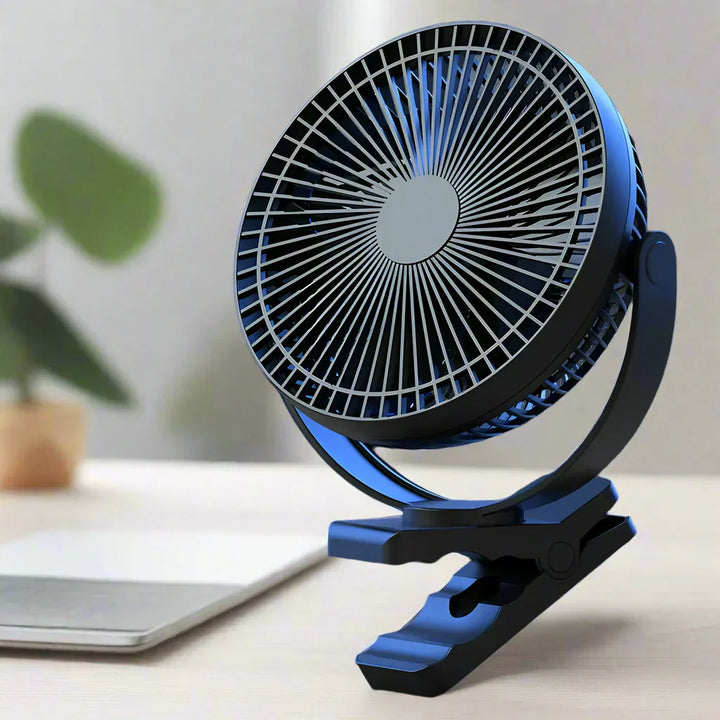 Portable USB Rechargeable Fan with 10000mAh Battery & Clip – Zephyr | Kalsten