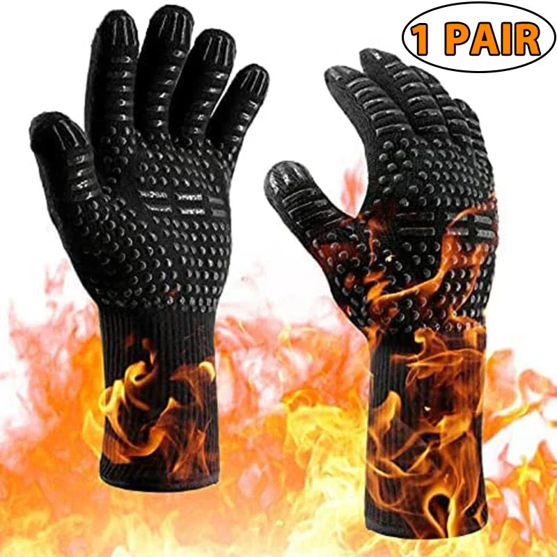 Noxord | ThermaGrip Heat Resistant Grill Glove | Silicone & Cotton | Non-slip & fireproof up to 800 °C | For Grill, Oven & BBQ | 1 Piece
