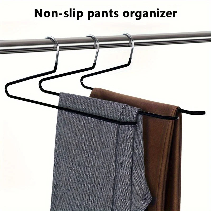 Kalsten | Clothoria | Open Pants Hangers | Space-Saving & Stable | Metal with Anti-Rust Coating