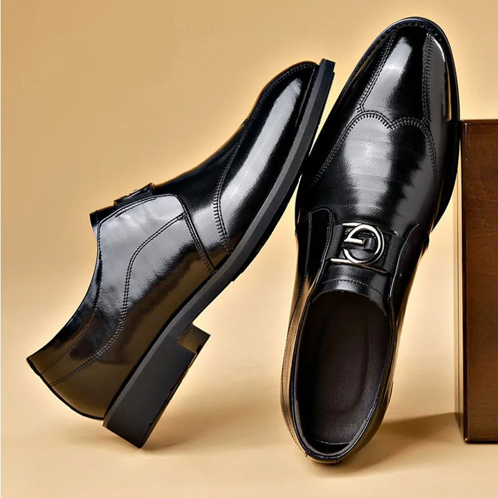 Kalsten | Men's Leather Shoes Stylish Men's Shoes Pointed Oxford Wedding Leather Men's Dress Shoes Gentleman Office Man Shoe