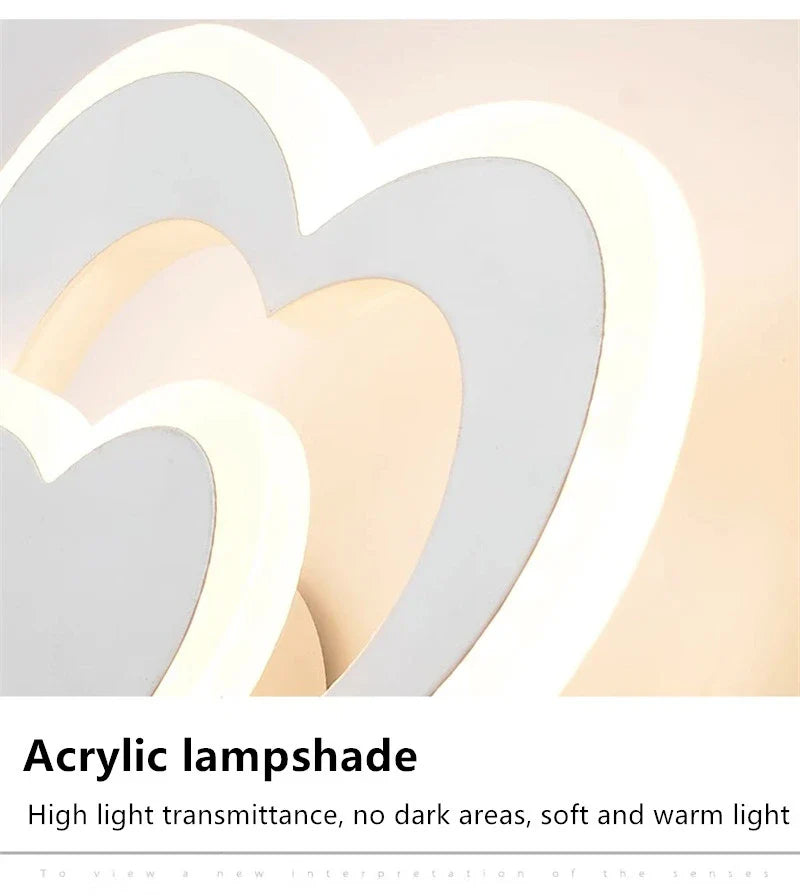 Modern LED Heart-Shaped Wall Lamp | Kalsten