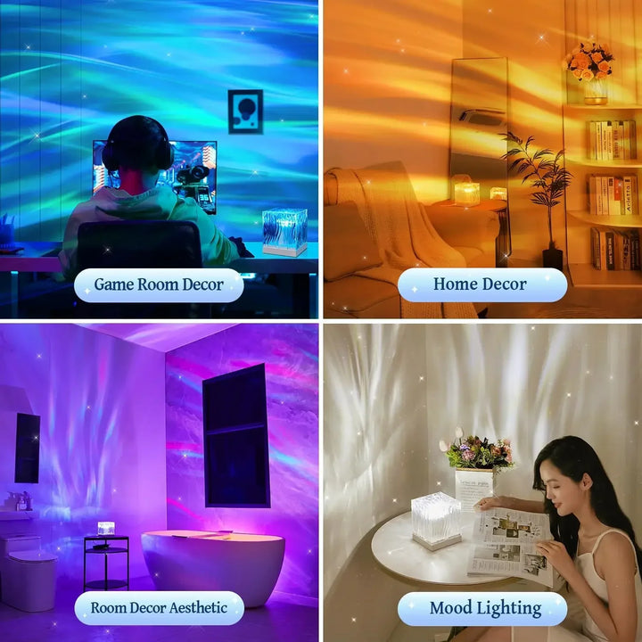 Dynamic Aurora Northern Lights Water Ripple Projector Night Light - Mesmerizing Illumination for Every Room | Kalsten