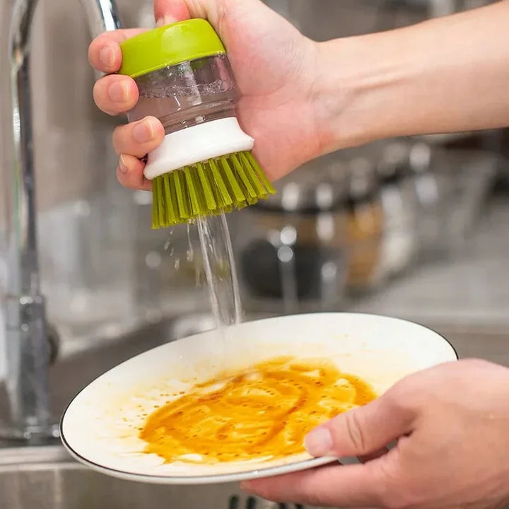 Dish brush with soap dispenser & holder | Eco-friendly plastic | Kalsten