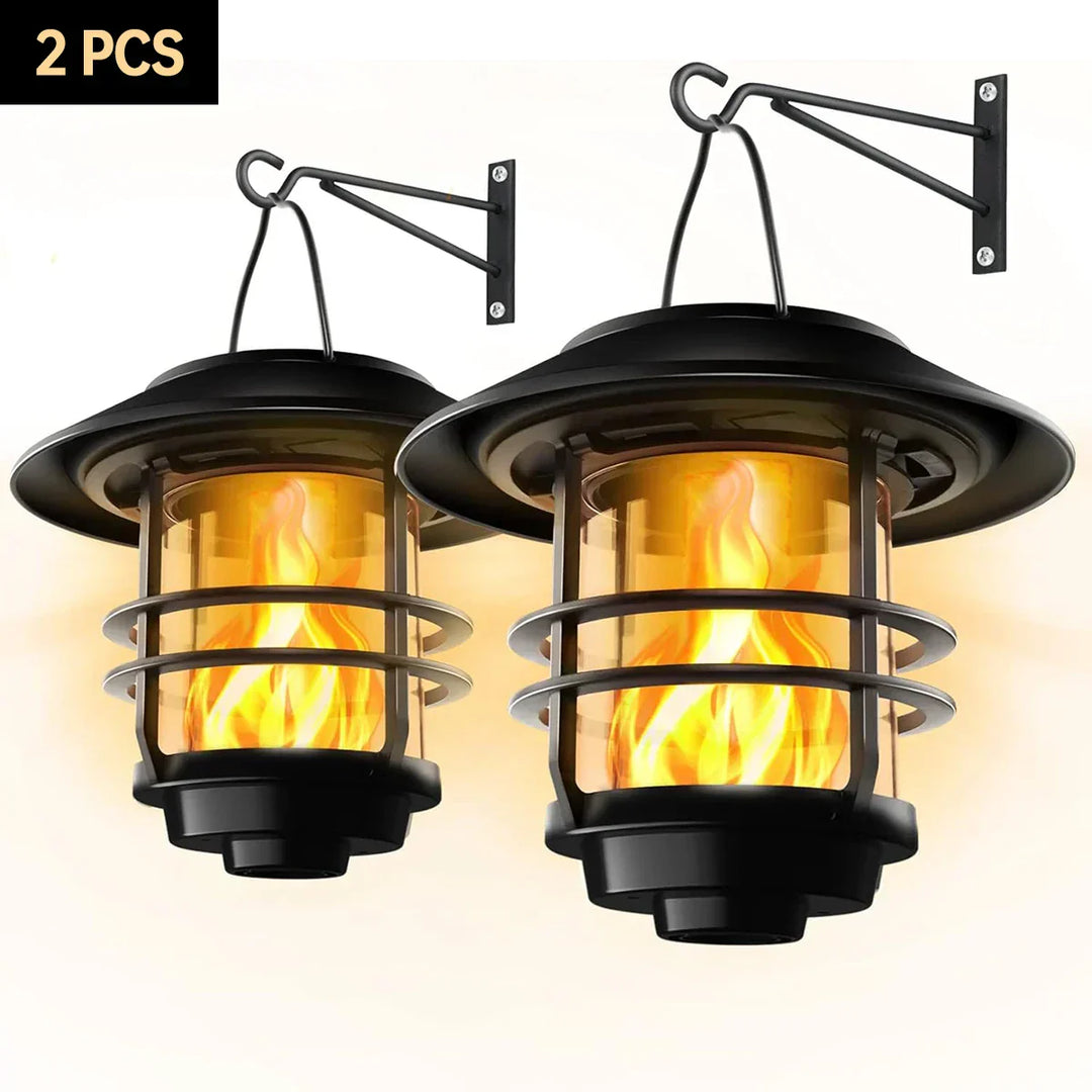 Kalsten | Solar Wireless Waterproof Flickering Sun Flame Lantern Light | - WallLant