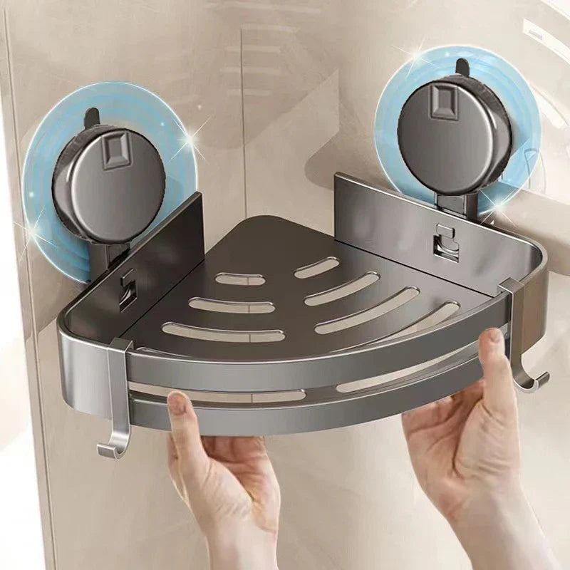No-Drill Corner Bathroom Organiser