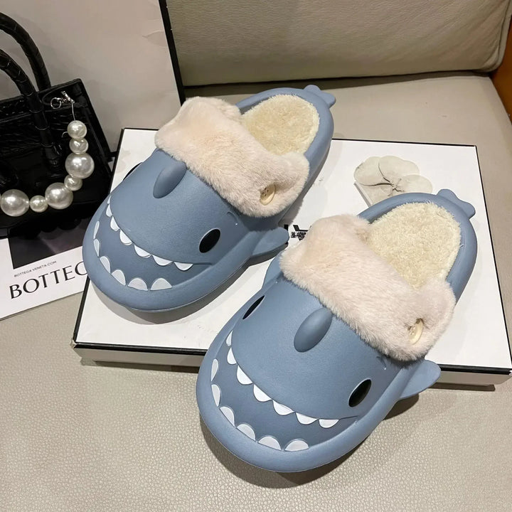 Funny Shark Slippers made of Cotton – Warm and Cozy Slippers for Men and Women, Non-Slip and Comfortable | Kalsten