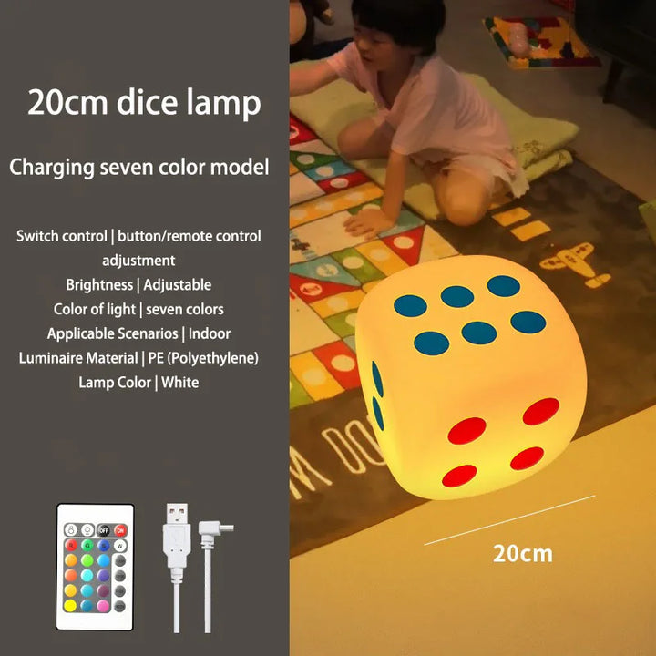 Huge Dice Bedside Atmosphere Floor Table Lamp | Noxord