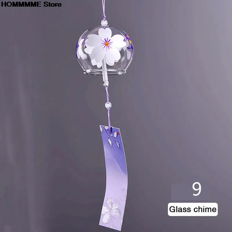 Kalsten | Yumeko Glass Wind Chime | Japanese Style | Handcrafted | Clear Sound | Decorative Pendant
