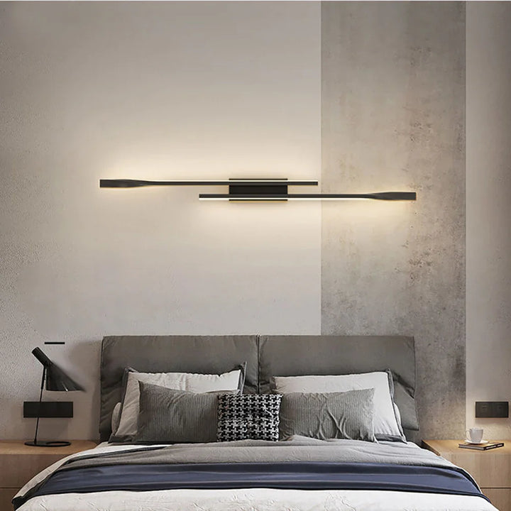 Modern LED Long Strip Wall Lamp – Luxury Creative Bedside & Living Room Light, Simple Nordic Design for Bedroom, TV Wall, and Interior Decoration | Kalsten