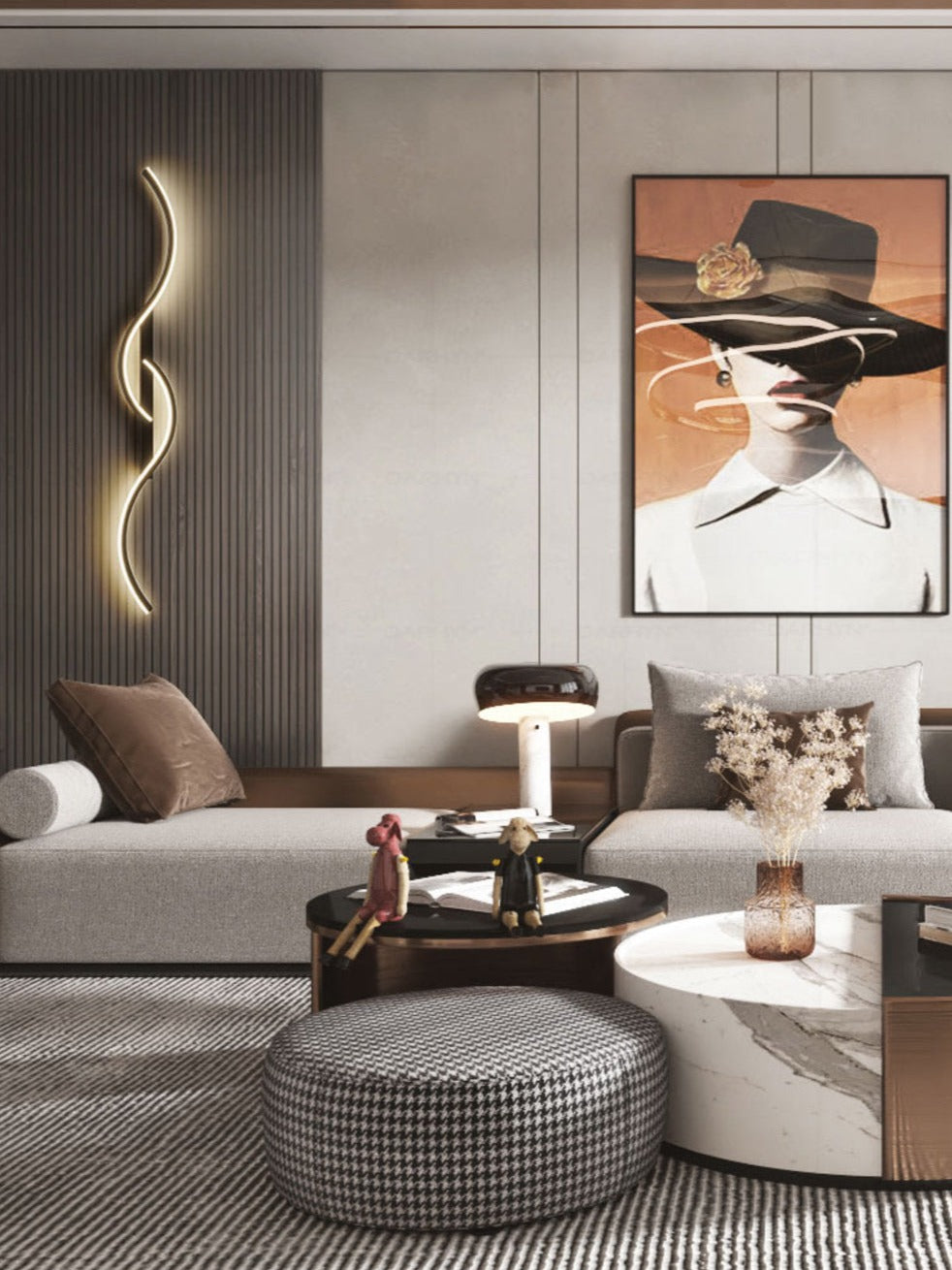 Kalsten | Contemporary LED Wall Lamp – Artistic Combination of Forms