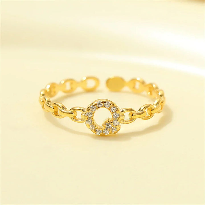 Kalsten | Dainty Diamond Letter Initial Ring