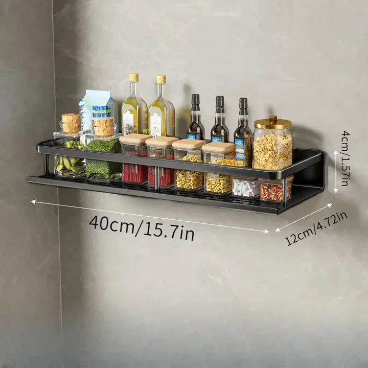 Wall-Mounted Kitchen Rack – Space-Saving and Stylish Aluminum Rack for Kitchen Utensils | Kalsten