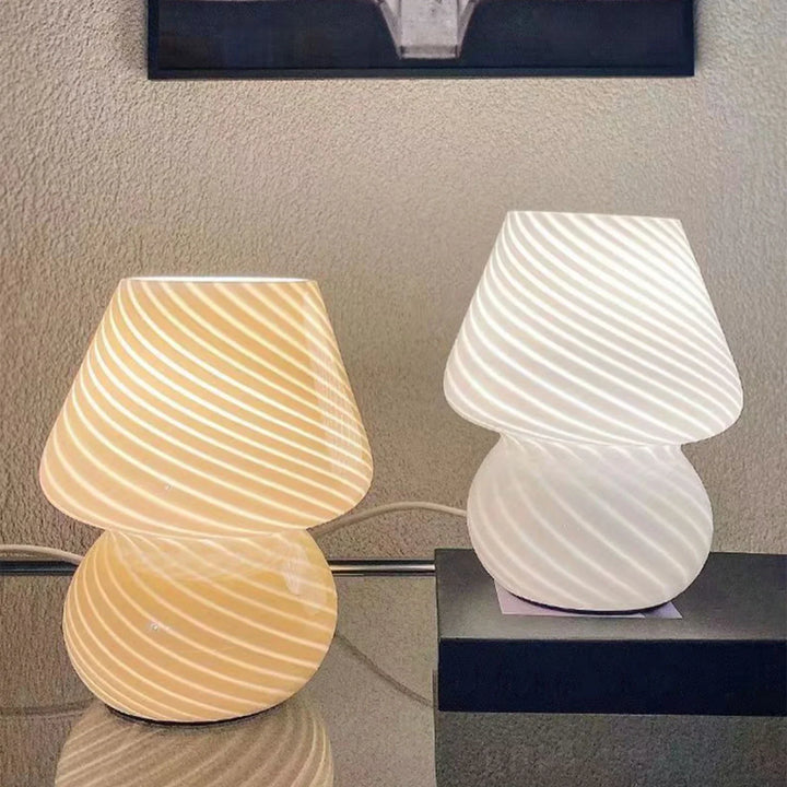 Murano Table Lamp - Unique Glass Mushroom Desk Lamp for Magical Atmosphere Kalsten