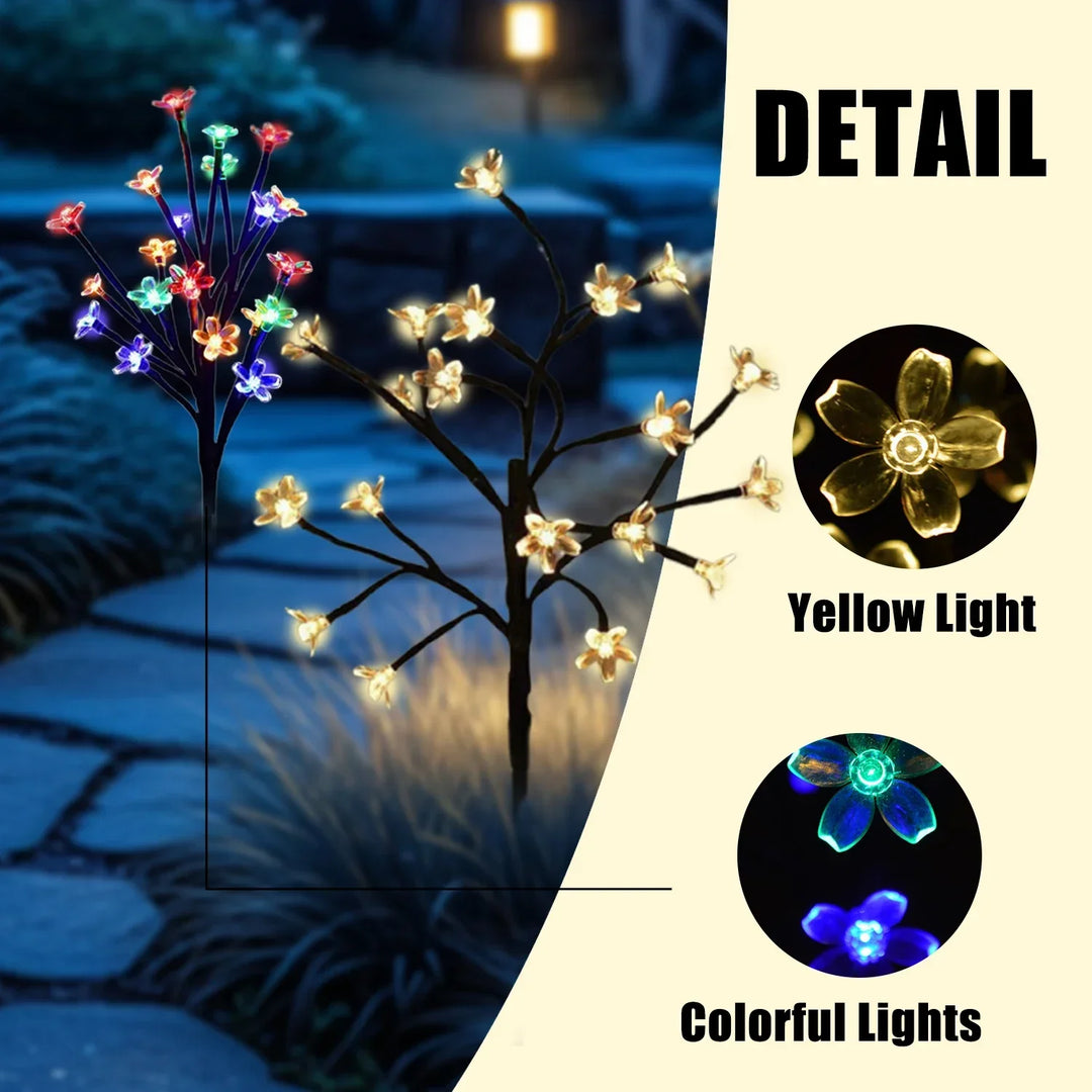 Sakura Tree Solar Flower Pathway Outdoor Lights | Noxord