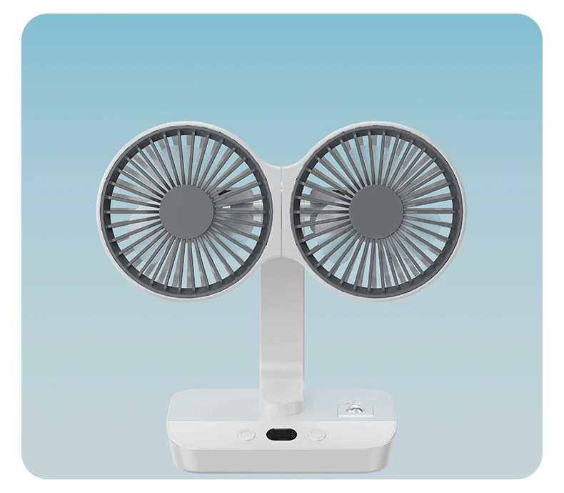 Rechargeable fan with double head | Kalsten