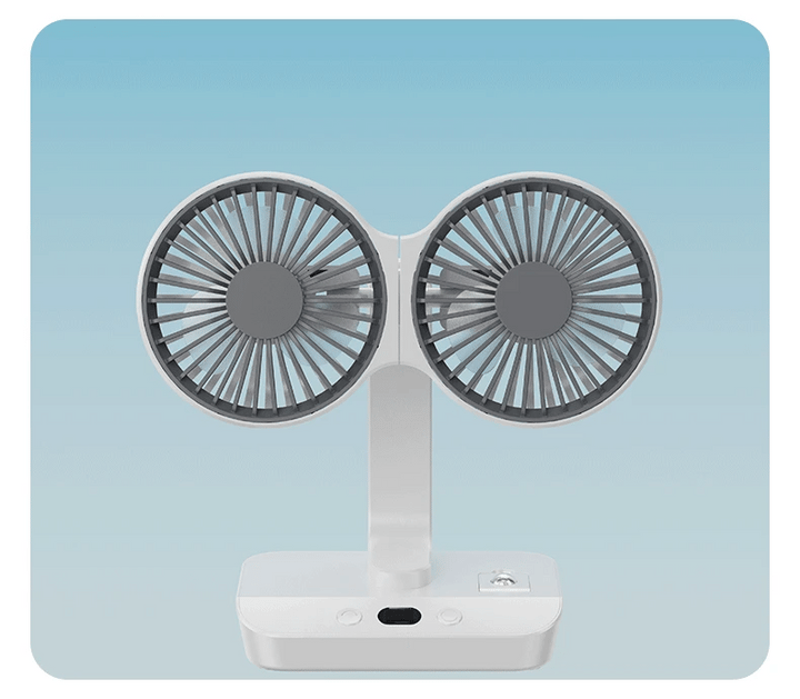 Rechargeable fan with double head | Kalsten