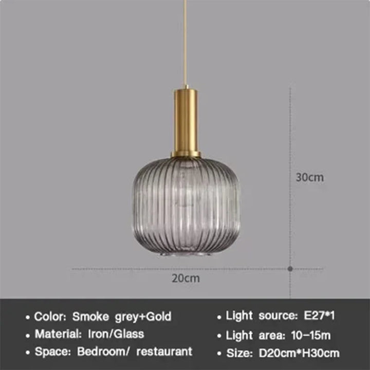 Modern Nordic Glass Pendant Light – Single Head LED Hanging Lamp for Dining Room, Bedroom, Cafe, and Study – White, Green, Cognac & More | Kalsten