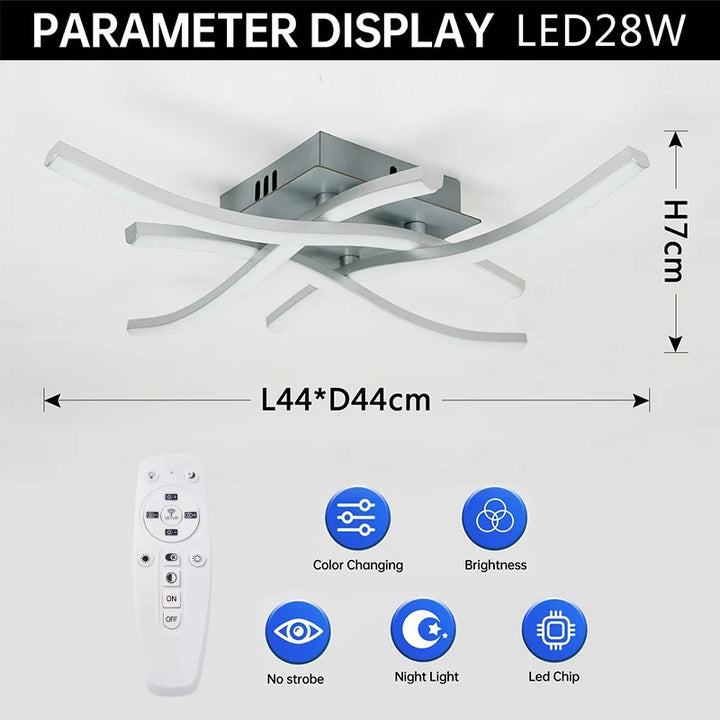 Modern LED Ceiling Lamp for Living Room, Dining Room, Bedroom, and Balcony | Kalsten