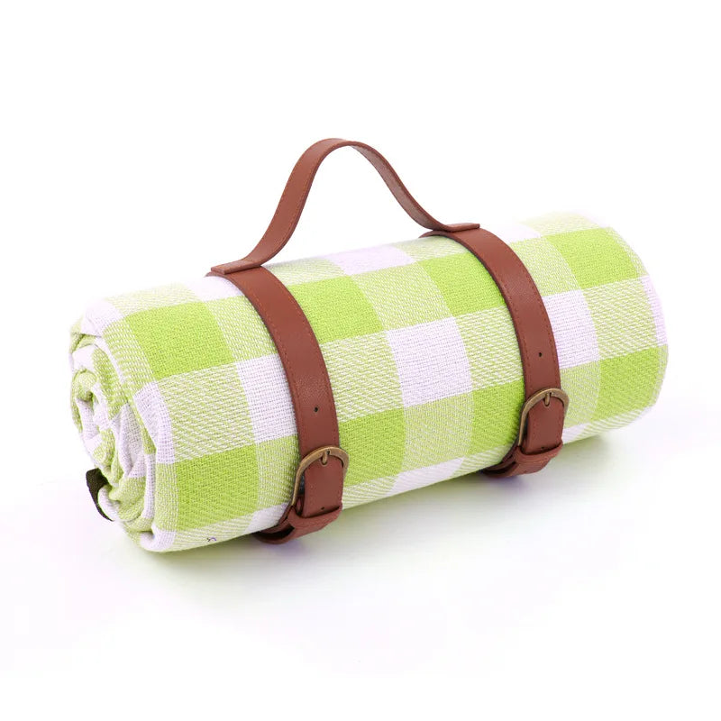 Picnic blanket water-repellent with leather carrying strap | Kalsten