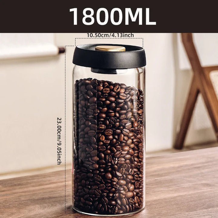 Vacuum storage jar made of borosilicate glass | Kalsten