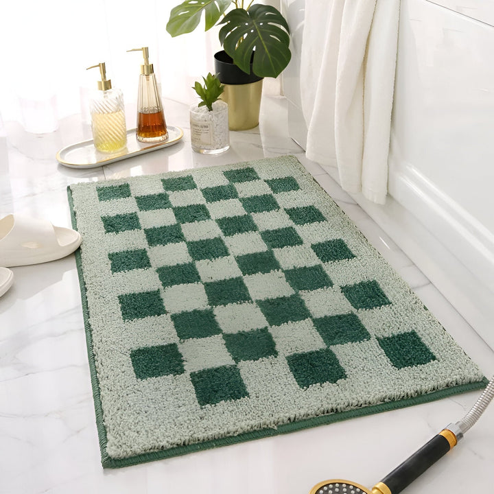 Kalsten | Plush Checkered Bath Mat