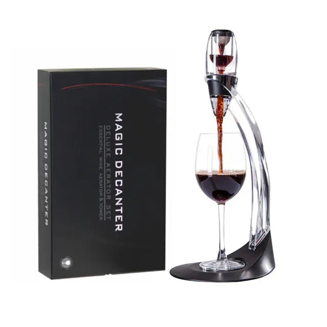 Kalsten | Wine aerator, decanter, pourer, set with filters, air purifier, stand diffuser, air aerator, sieve, aerator, wine for the dining room bar