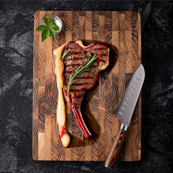 End Grain Wooden Butcher Block Cutting Board