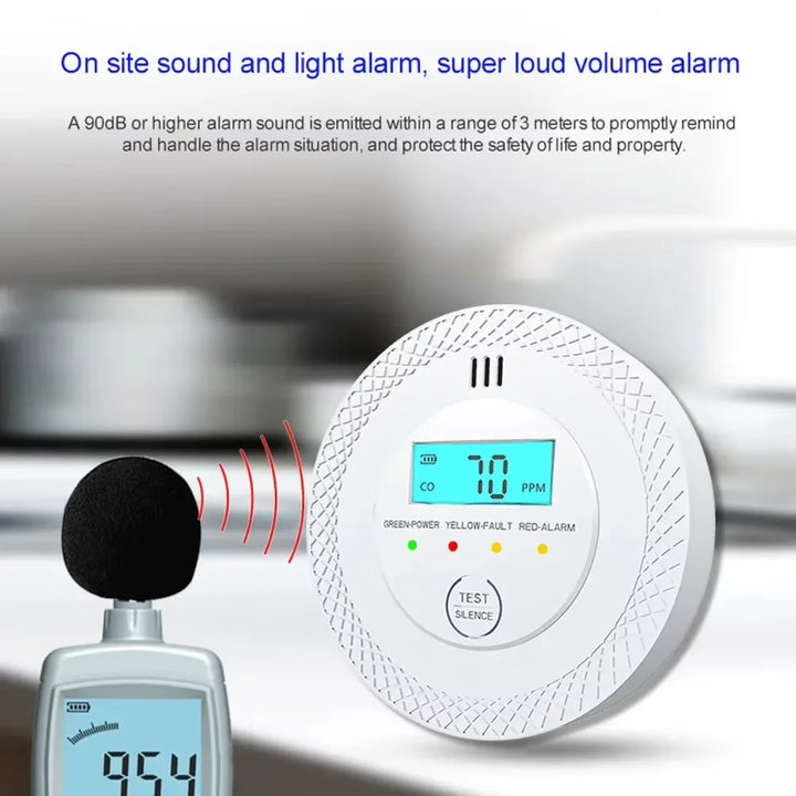 Kalsten | VeiligWoon CO and Smoke Detector – Wireless with LCD Screen and Alarm