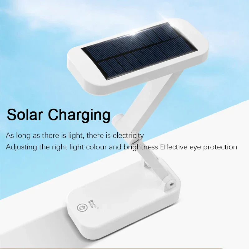 Solar LED Table Lamp | Foldable & Dimmable | USB Rechargeable | Eye-Friendly & Modern | Noxord