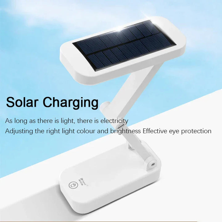 Solar LED Table Lamp | Foldable & Dimmable | USB Rechargeable | Eye-Friendly & Modern | Noxord