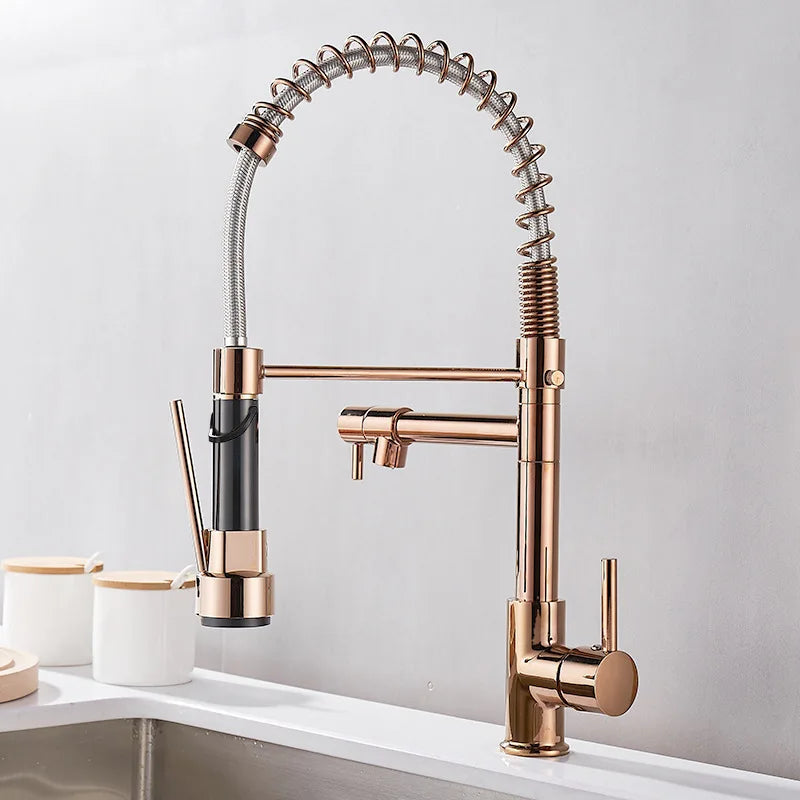 Faucet with Double Outlet – High-Quality Faucet for Flexible Washing, Easy Installation, Ideal for Modern Kitchens, Swiveling and Durable | Kalsten