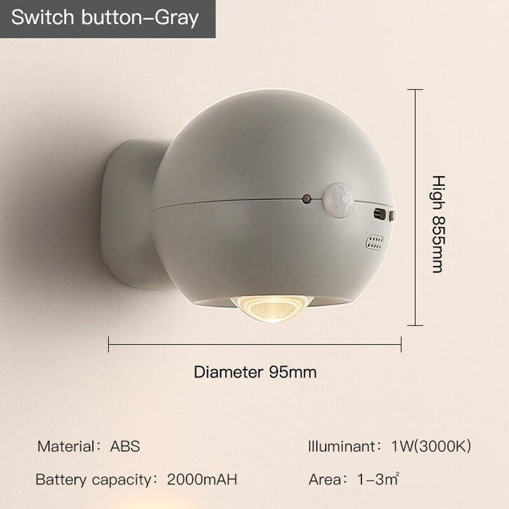 Eye Project Motion Sensor Rechargeable Wall Lamp | Noxord