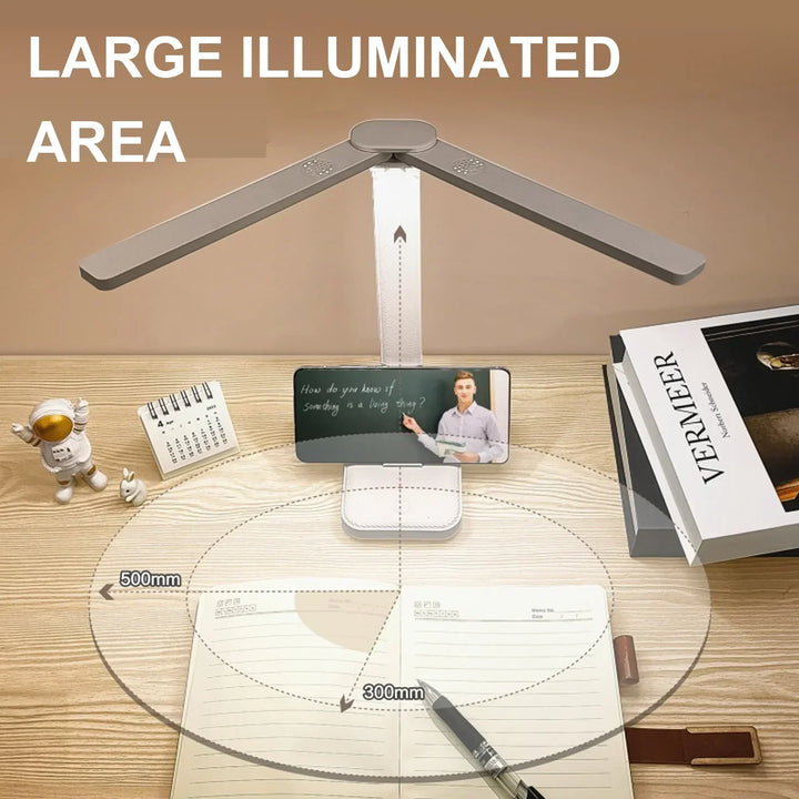 Kalsten | LumiFold | LED Desk Lamp | 3 Brightness Levels & Touch Control | USB Rechargeable & Foldable