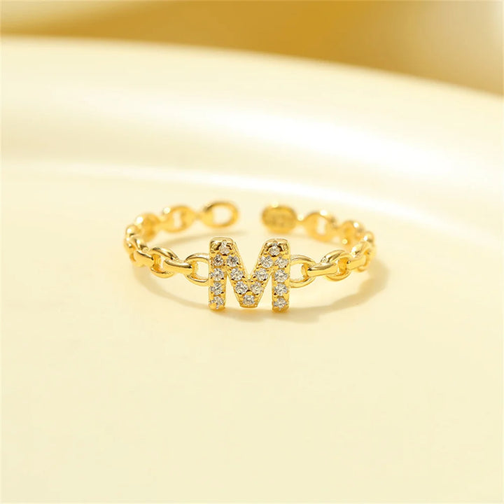 Kalsten | Dainty Diamond Letter Initial Ring