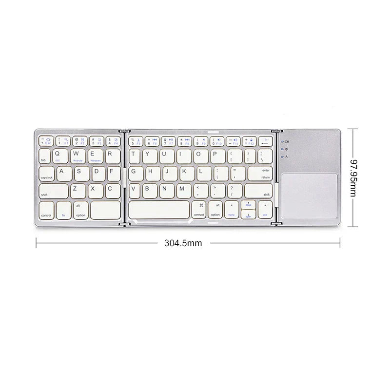 Wireless foldable Bluetooth keyboard with touchpad – Compact, versatile, and ultra-portable | Kalsten