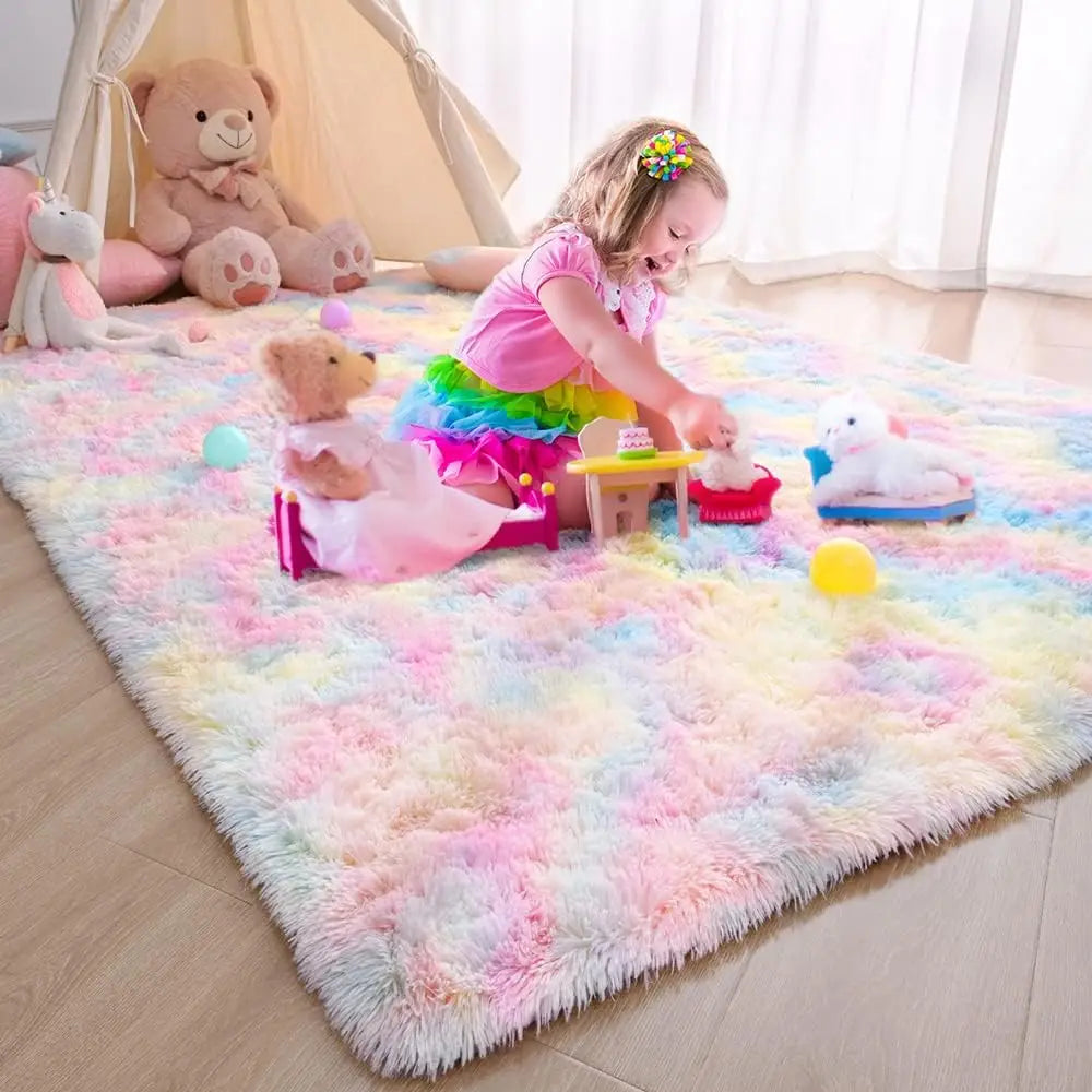 Kalsten | Fluffy Ultra Soft Non-Slip Rug with Memory Foam Cushion