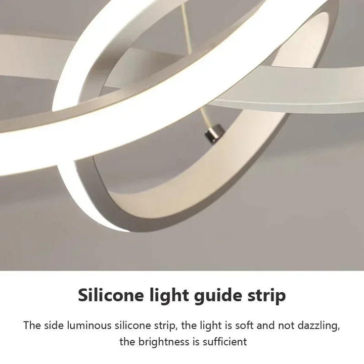 Modern LED Line Pendant Light – 24/30cm Aluminum Hanging Lamp for Entrance, Living Room, and Restaurant Indoor Lighting | Kalsten