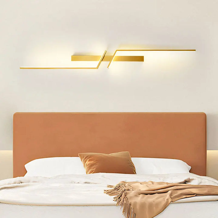 Nordic Black and Gold LED Wall Sconce – Modern Wall Light Fixture for Bedroom, TV Background, Stairs, and Indoor Spaces | Kalsten