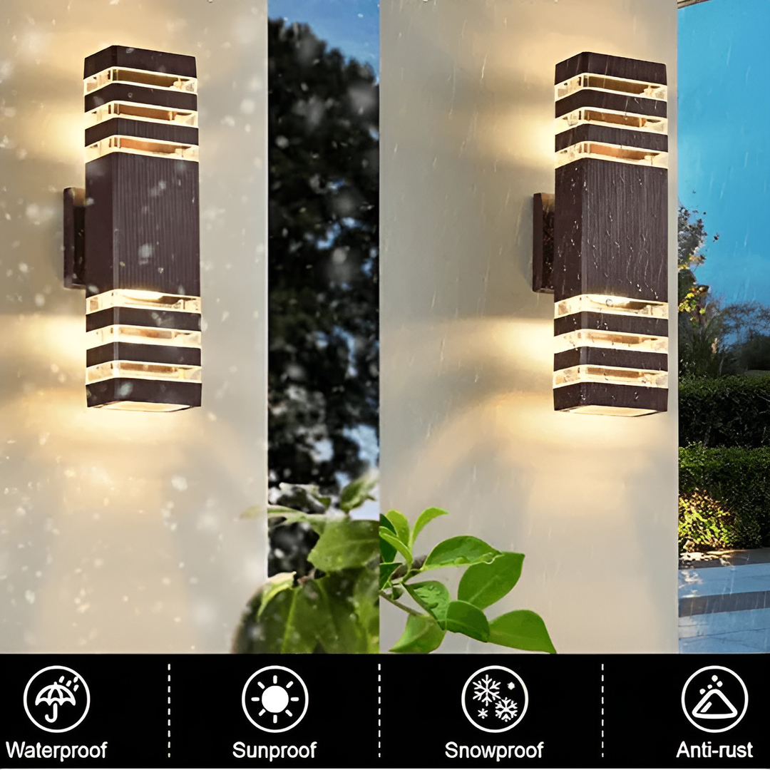 LED Outdoor Wall Light – Modern Up-&-Down Light | Waterproof for Garden & Balcony | Kalsten