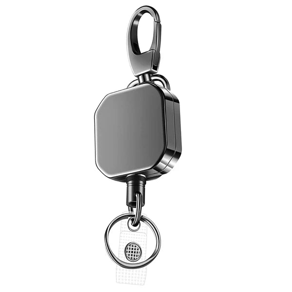 Kalsten | Metal Retractable Carabiner Keychain with Steel Cord – Safety Reel 71.8 cm