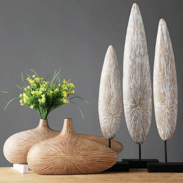 Noxord | ClayAura Sahara Sculptured Vase | Handmade | Modern Decor for Home | Elegant Design