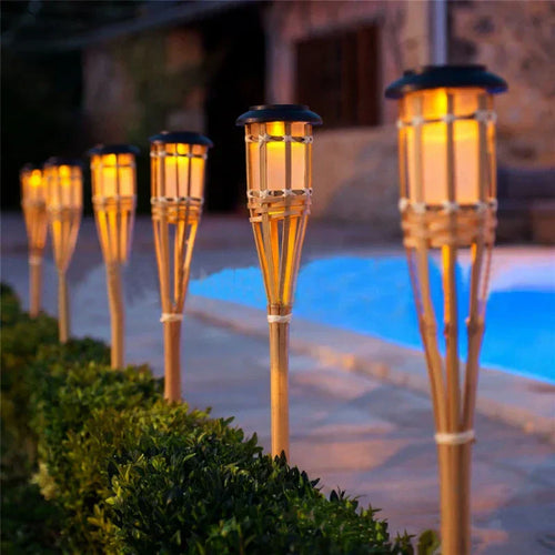 Solar Torch Set – 5 Flame-Effect LED Garden Lights