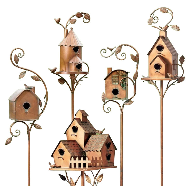 Kalsten | Metal art birdhouse garden stake - Talart