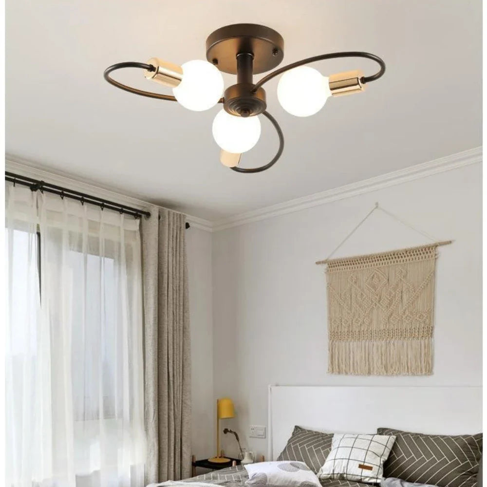 Modern LED Ceiling Lights - Industrial Iron Black/Golden Nordic Minimalist | Kalsten