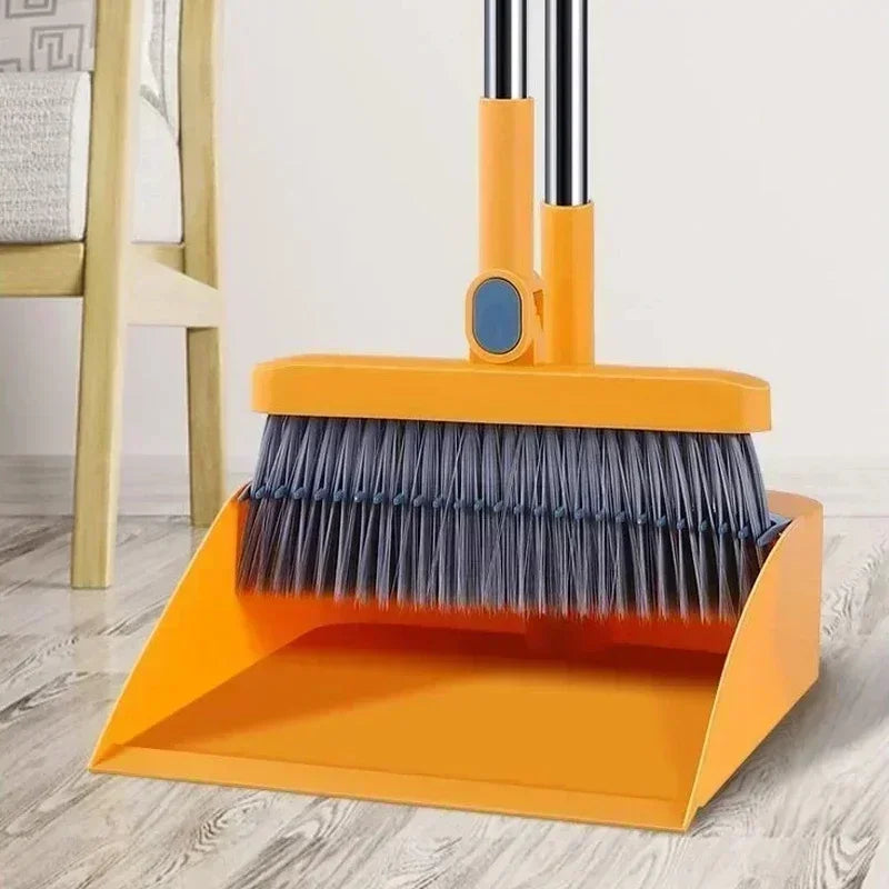 Kalsten | Compacte Veegbezem- en Veegschopset met Haarverwijdering en Opvouwbare Schop